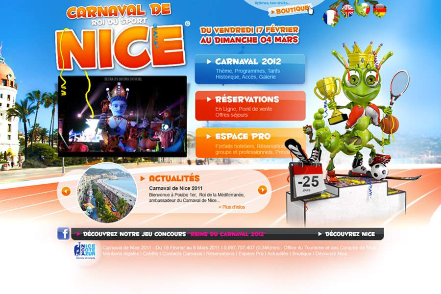 Site web Carnaval de Nice 2012